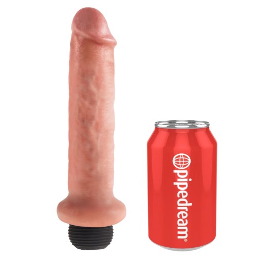 King Cock - Realistyczne Naturalne Dildo Z Wytryskiem 15 CM Jasny Kolor Skóry